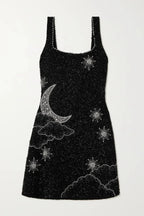 Women’s Beaded Mini Dress Elegant Cocktail Fit