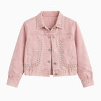Women’s Studded Denim Jacket Western Classic Fit