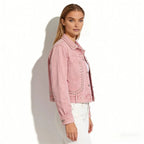 Women’s Studded Denim Jacket Western Classic Fit