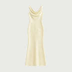 Women’s Satin Evening Gown Elegant Backless Maxi Fit