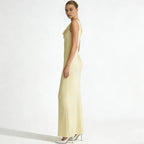 Women’s Satin Evening Gown Elegant Backless Maxi Fit