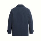 Men's Cotton Peacoat Double Breasted Classic Midweight Jacket