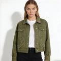 Women’s Studded Denim Jacket Western Classic Fit