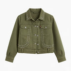 Women’s Studded Denim Jacket Western Classic Fit