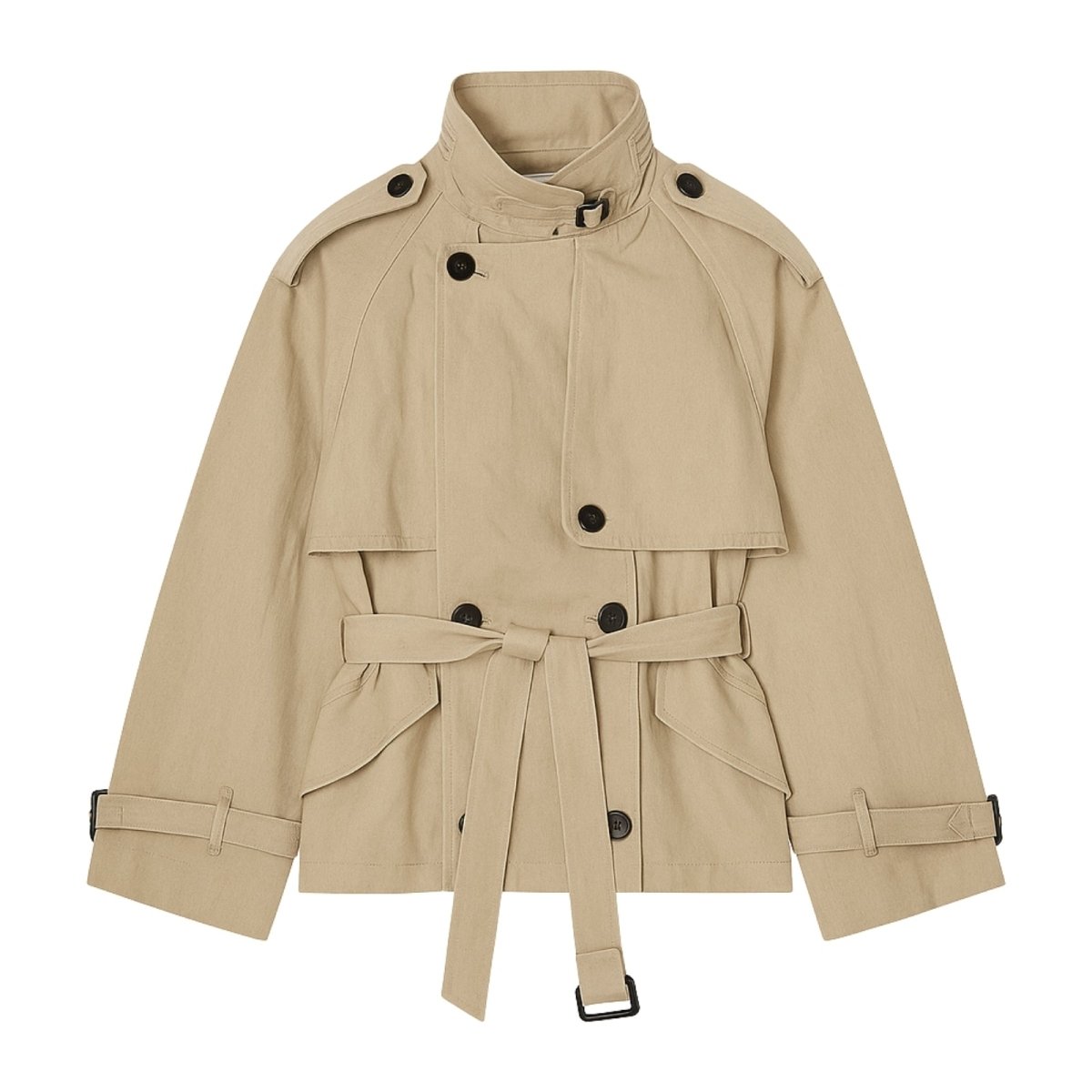 Women’s Cropped Trench Jacket for Spring Everyday Wear