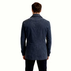 Men's Cotton Peacoat Double Breasted Classic Midweight Jacket