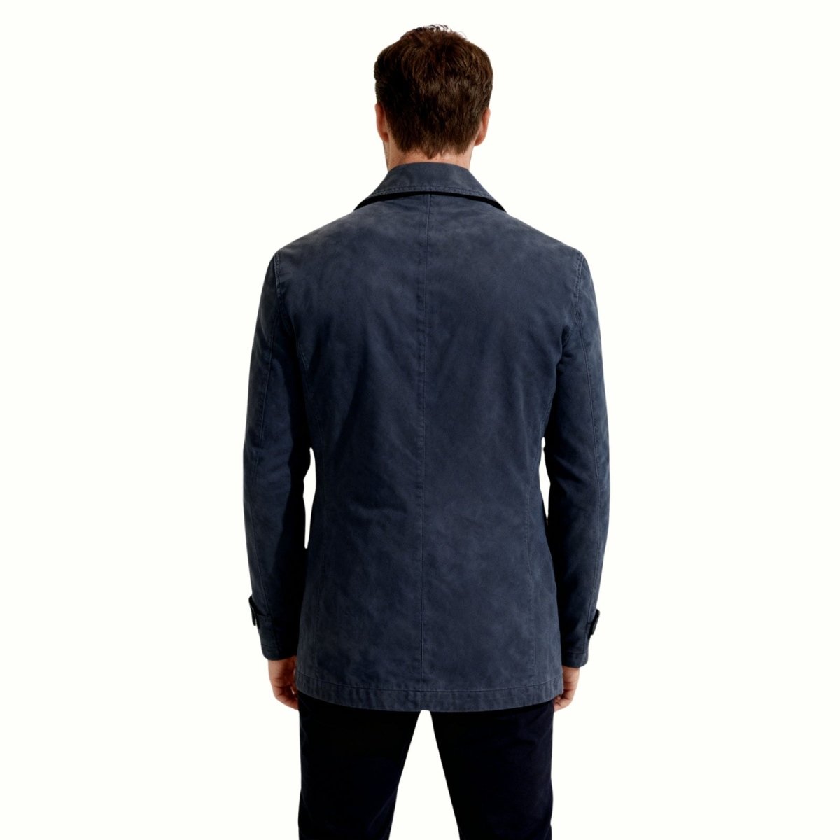 Men's Cotton Peacoat Double Breasted Classic Midweight Jacket