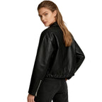 Women’s Premium Vegan Leather Jacket Timeless Cropped Fit