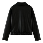 Women’s Premium Vegan Leather Jacket Timeless Cropped Fit