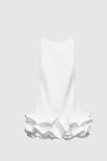 Women's Mini Dress Bubble Hem Elegant Structured Fit
