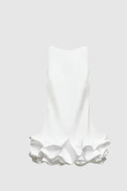 Women's Mini Dress Bubble Hem Elegant Structured Fit