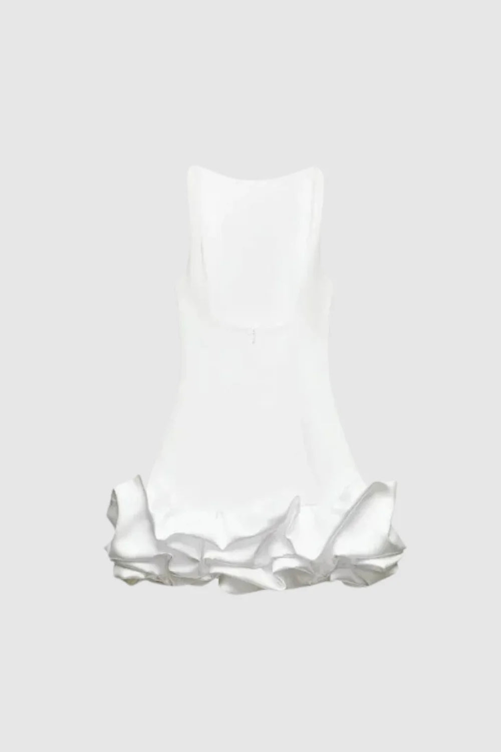 Women's Mini Dress Bubble Hem Elegant Structured Fit