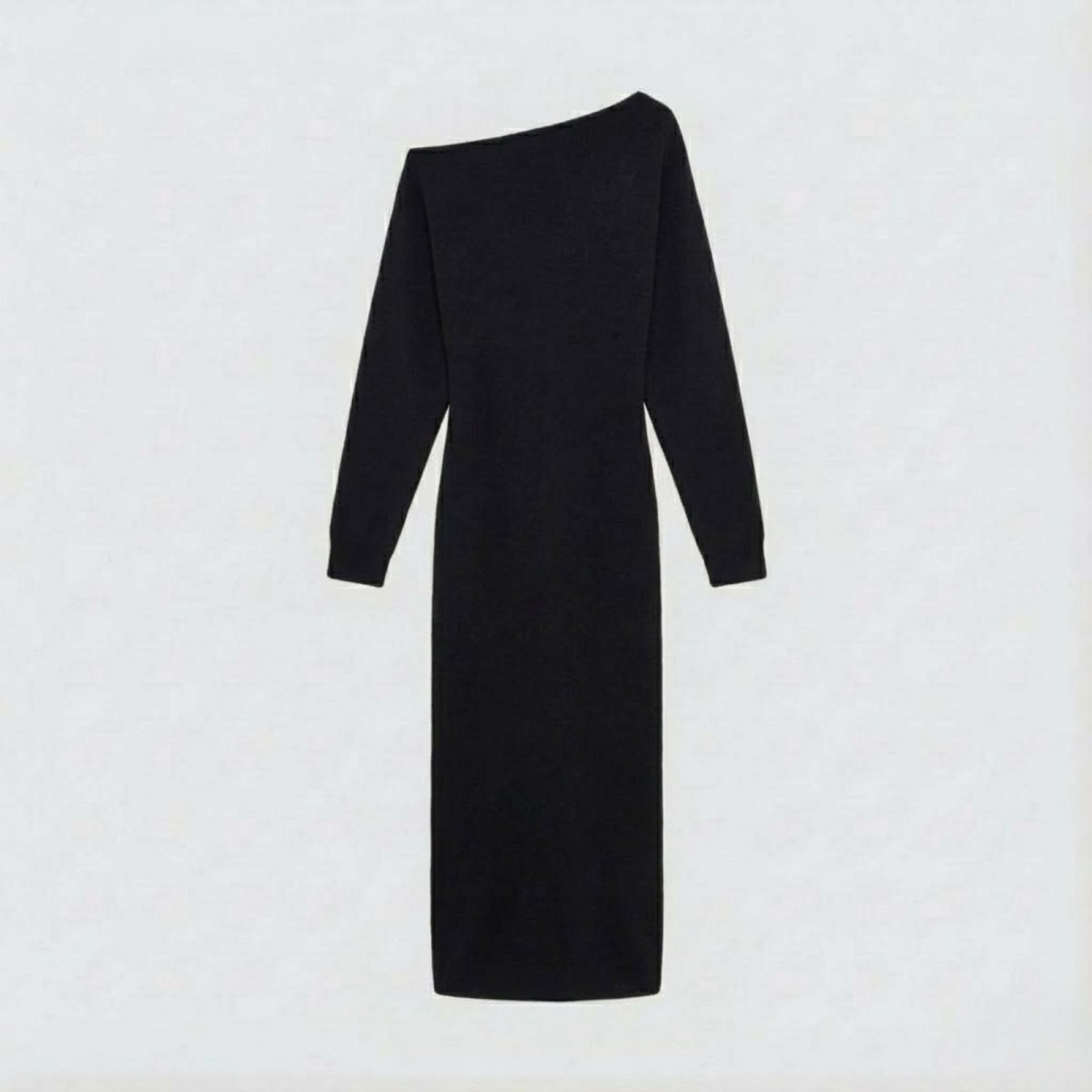 Women's Bodycon Midi Dress Asymmetric Sleeve Elegant Fit