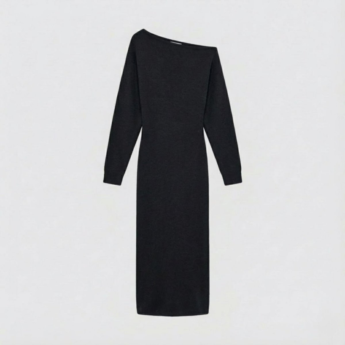 Women's Bodycon Midi Dress Asymmetric Sleeve Elegant Fit