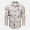 Men's Cargo Shirt Premium Cotton Utility Casual Fit