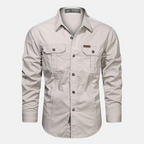 Men's Cargo Shirt Premium Cotton Utility Casual Fit