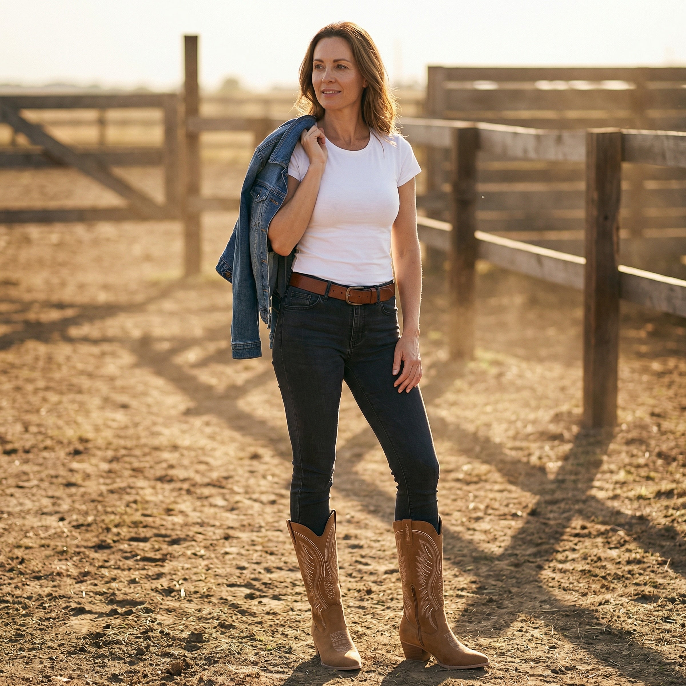 Suede Cowgirl Boots | Women's Block Heel Western Footwear