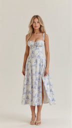 Women’s Elegant Midi Dress Soft Comfortable Fit