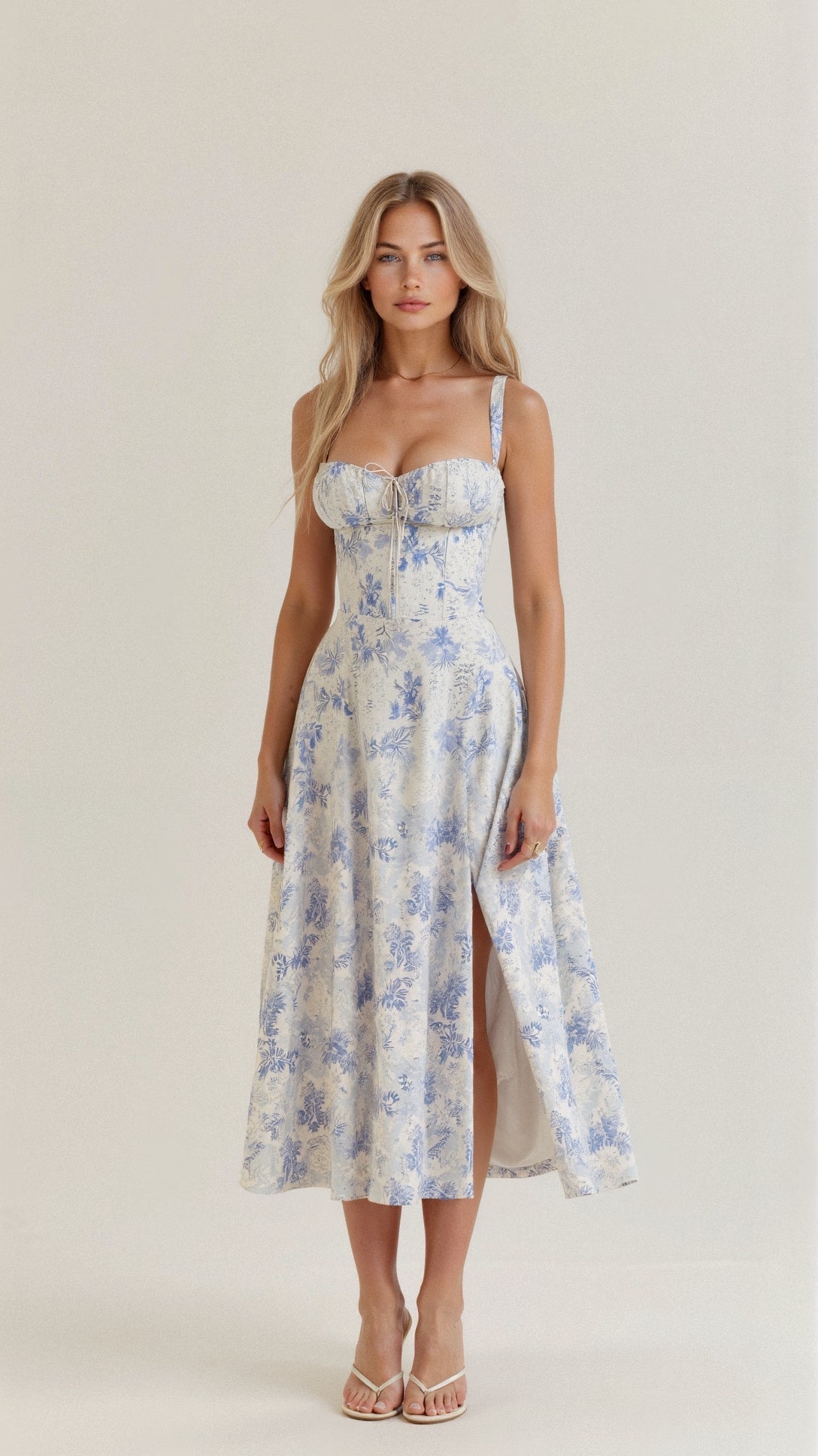 Women’s Elegant Midi Dress Soft Comfortable Fit