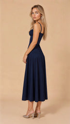 Women’s Elegant Midi Dress Soft Comfortable Fit