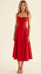 Women’s Elegant Midi Dress Soft Comfortable Fit