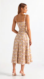 Women’s Elegant Midi Dress Soft Comfortable Fit