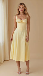 Women’s Elegant Midi Dress Soft Comfortable Fit