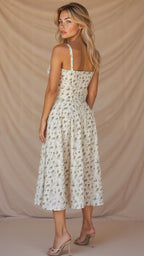 Women’s Elegant Midi Dress Soft Comfortable Fit