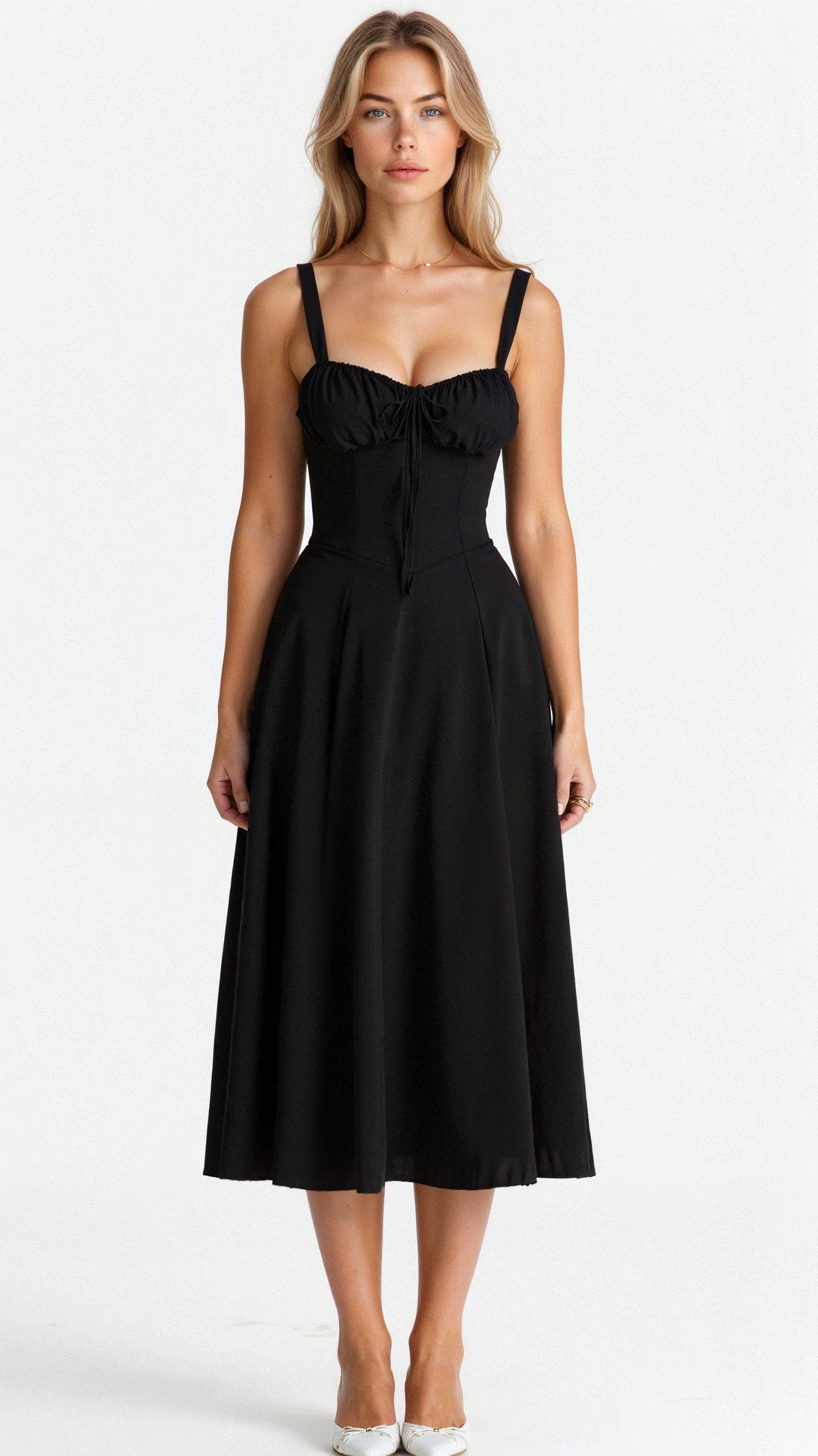 Women’s Elegant Midi Dress Soft Comfortable Fit