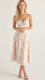 Women’s Elegant Midi Dress Soft Comfortable Fit