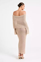 Women’s Knit Off Shoulder Dress Elegant Summer Fit