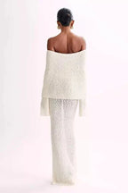 Women’s Knit Off Shoulder Dress Elegant Summer Fit