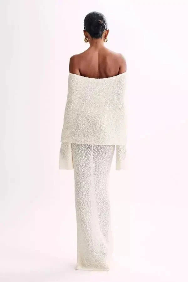 Women’s Knit Off Shoulder Dress Elegant Summer Fit