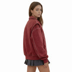 Women’s Premium Vegan Leather Bomber Jacket Timeless Fit