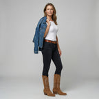 Suede Cowgirl Boots | Women's Block Heel Western Footwear