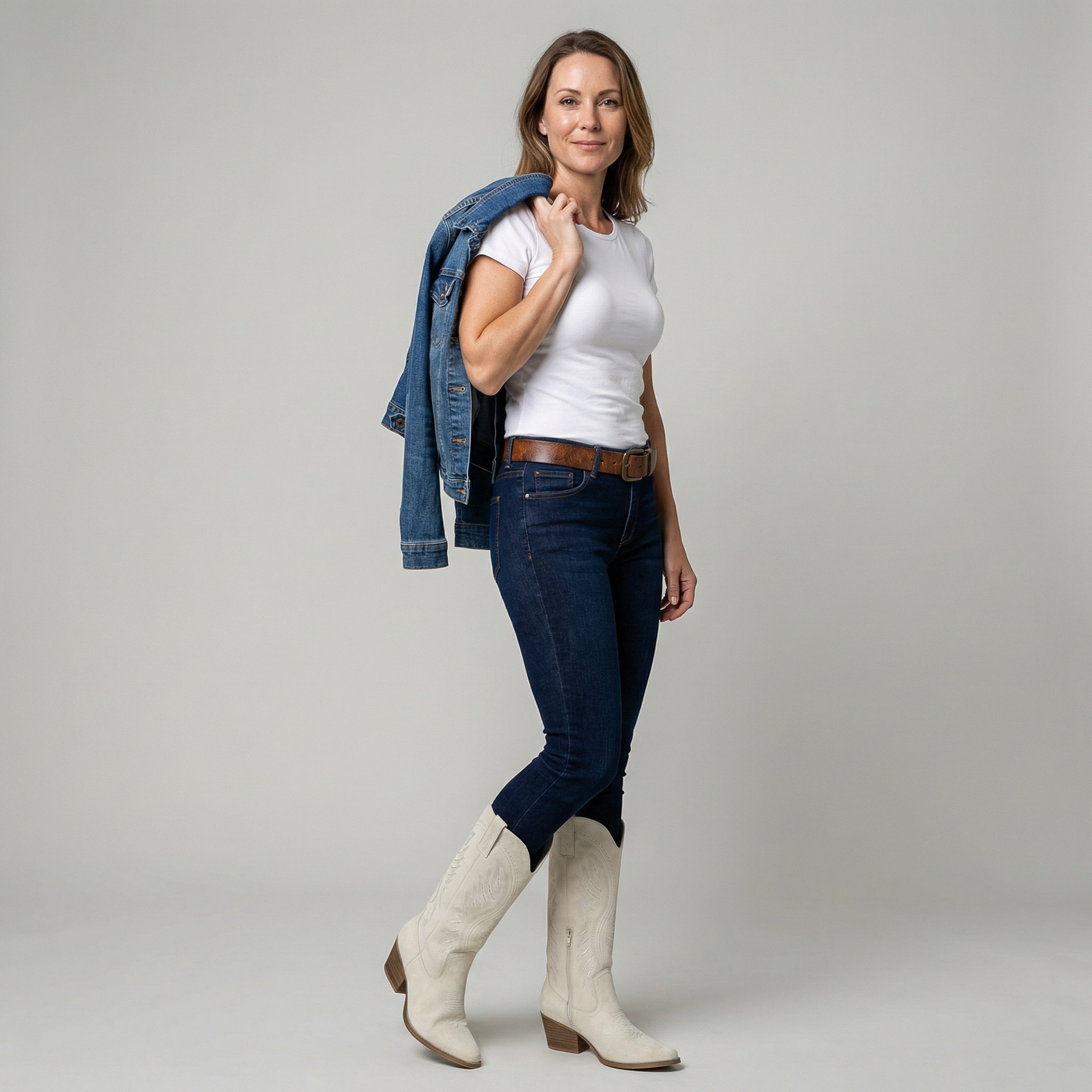 Suede Cowgirl Boots | Women's Block Heel Western Footwear