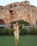 Women's Backless Satin Maxi Dress Full Length Evening Wear