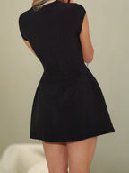 Women's Cap Sleeve Mini Dress Flattering Day-to-Night Style