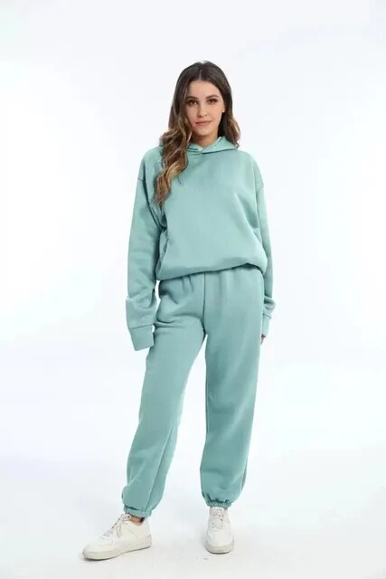 Women’s Tracksuit Set Relaxed Hoodie Joggers Comfort Fit