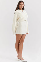 Women’s Cropped Knit Cardigan Button Front Fit