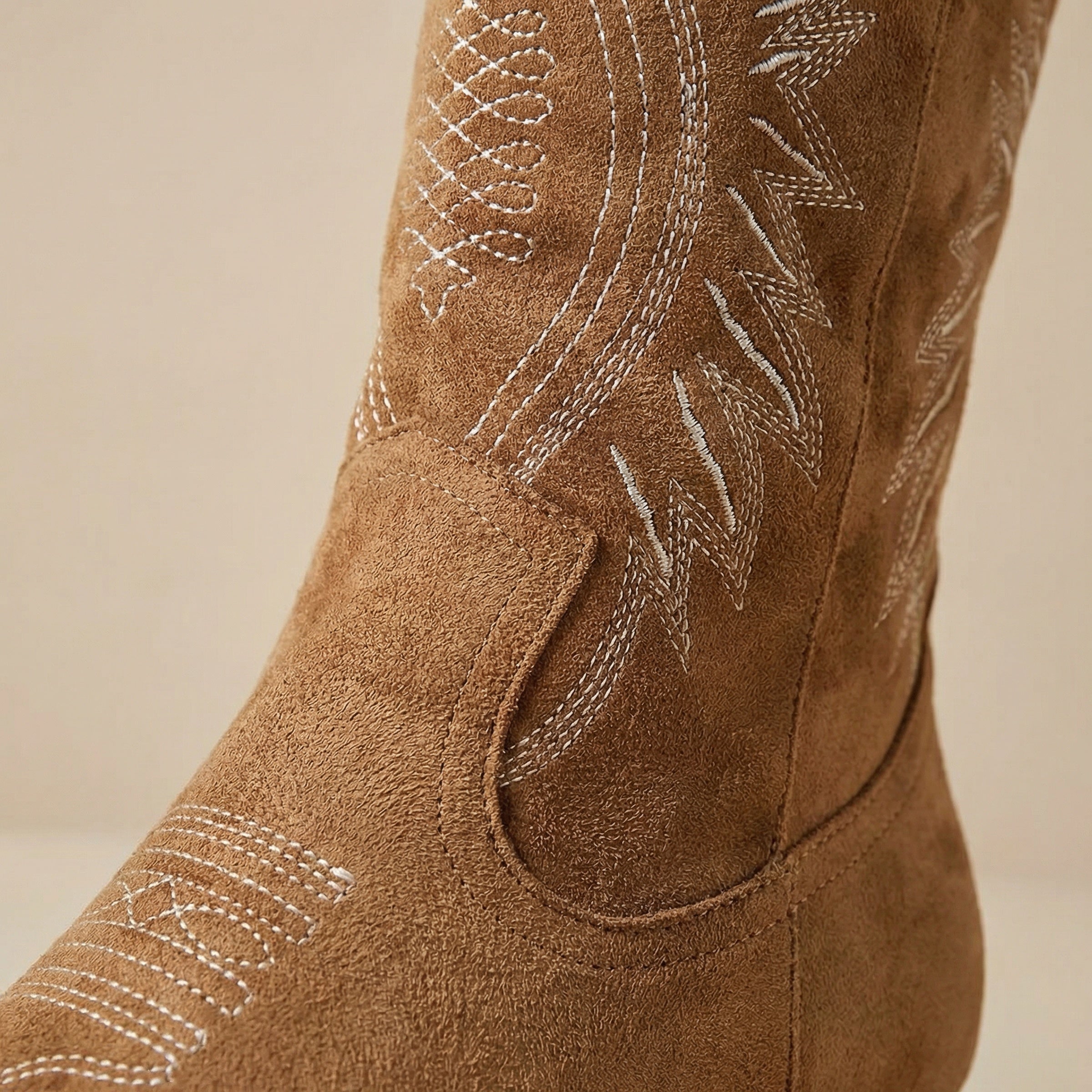 Suede Cowgirl Boots | Women's Block Heel Western Footwear